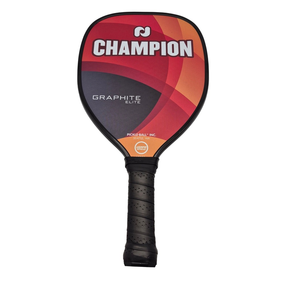 Pickleball Champion Graphite Elite Paddle Red Teardrop Wide Textured Face